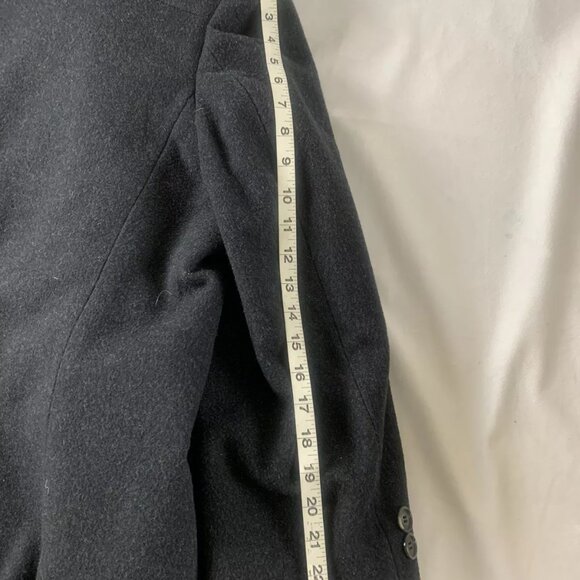 Vintage Virany Mens 100% Wool Long Pea Coat Overcoat Trench Mens Size 46 Hungary - Picture 6 of 11